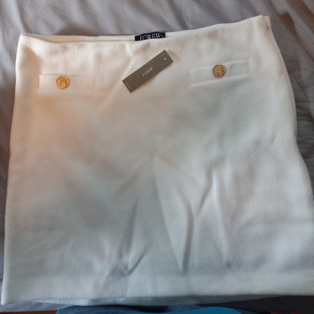 Brand New J Crew White Mini Skirt